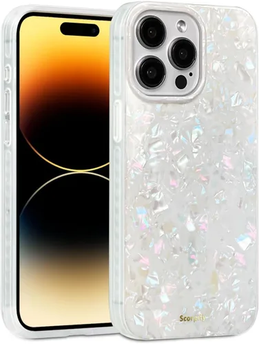 Miniatura 18 de SCORPIFY Funda para iPhone 14 [compatible con MagSafe] con diseño de mármol azul fantasía, bonita funda magnética para teléfono para mujeres, niñas