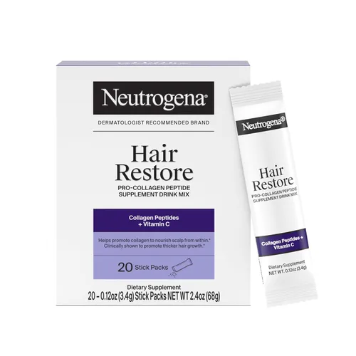 Neutrogena Hair Restore Pro - Suplemento de péptido de colágeno en polvo, 20 unidades