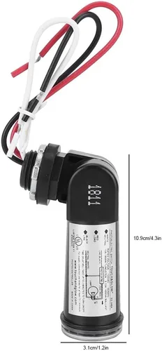 Miniatura 2 de Fdit Interruptor de control de sensor de fotocélula para exteriores, con cable duro, control de luz ocular con sensor fotoeléctrico, sensor de luz