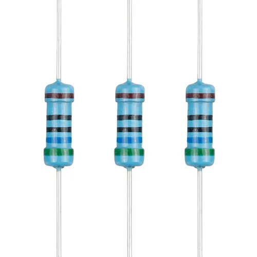 Miniatura 4 de 100 resistencias de 1 ohm 1/2 W (0.5 vatios) ±1% tolerancia de película metálica, resistencia fija de múltiples valores de resistencia opcional