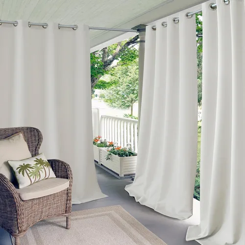 Miniatura 6 de Elrene Home Fashions Panel de cortina de ventana con ojales y protección UV para interiores y exteriores