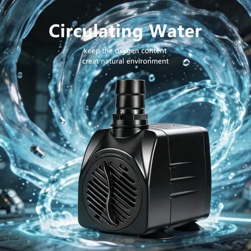 Miniatura 4 de Bomba de agua sumergible alizzy de 400 GPH, 25 W, bomba de fuente con apagado automático con 6.5 pies de elevación alta y 4.92 pies de tubo