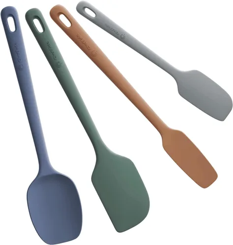 Miniatura 27 de ChefAide - Juego de 4 espátulas de silicona, espátulas de goma de grado alimenticio, con mango fuerte y agarre ergonómico, resistentes al calor
