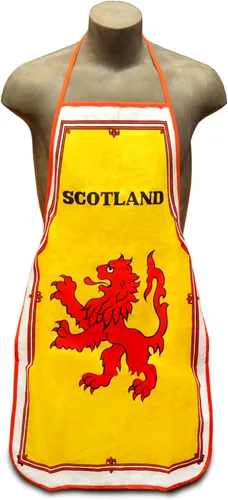 Miniatura 2 de Royal Banner of Scotland - Juego de cocina y barbacoa con delantal, guante de horno y soporte para ollas, bandera desenfrenada de león, Amarillo