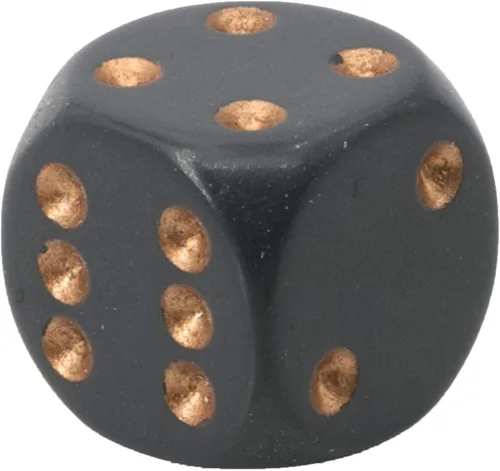 Miniatura 3 de Chessex Manufacturing - Juego de dados poliédricos de plástico opaco gris oscuro y cobre, 0.630 in, incluye 12 dados - D6 (CHX25620)