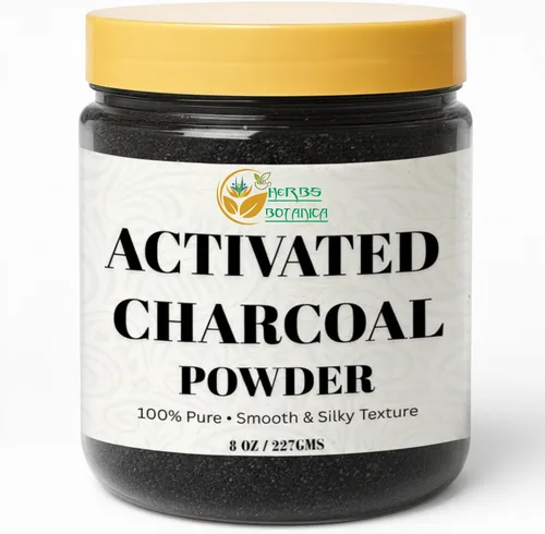 Herbs Botanica Polvo de carbón activado, desintoxicante natural de grado alimenticio para la salud digestiva, blanqueamiento de dientes,
