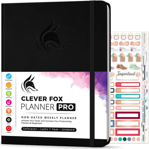 Miniatura 32 de Clever Fox Planner PRO – Planificador de vida semanal y mensual para aumentar la productividad, el manejo del tiempo y alcanzar tus objetivos, 8.5 x