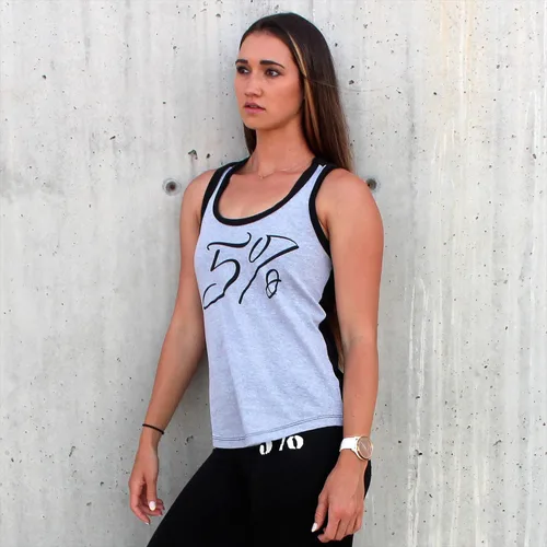 Miniatura 4 de 5% Nutrition Rich Piana - Camiseta sin mangas de entrenamiento para mujer