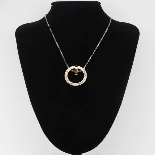 Miniatura 3 de MTYCTWED Collar Love Yourself con dije del ejército, joyería para fanáticos de Kpop, collar coreano del grupo militar, regalo inspirador