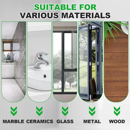 Miniatura 5 de Calafateo de silicona de 15.9 onzas (paquete de 3 unidades de 5.3 onzas), sellador de silicona impermeable para cocina, baño, adherencia más fuerte