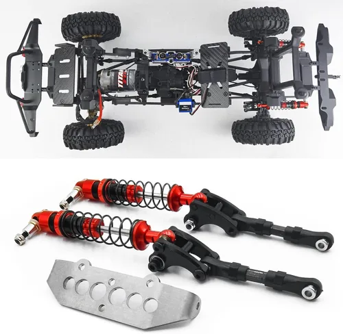 RCHUBAM 80mm RC Shock Absorber Amortiguador 2 piezas Kit de Suspensión Cantilever Trasera TRX-4 Partes de Mejora del Absorber para Coche de Oruga RC