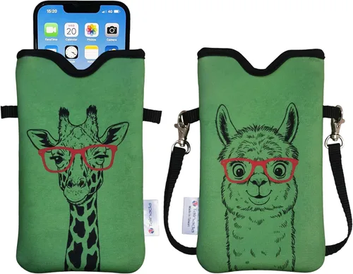 Miniatura 56 de Tainada Funda Estuche Bolsa de Neopreno para Teléfono para Hombres y Mujeres con Correa Cruzada/Cordón para el Cuello para iPhone 17/16/15 Pro Max