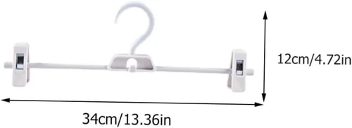 Miniatura 8 de Housoutil Perchas para pantalones para faldas, colgador de corbatas, colgador de trajes, perchas con clip para colgar colgadores, colgadores