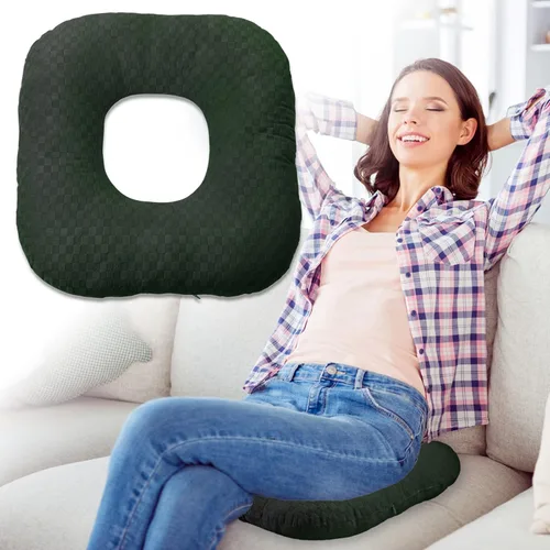 Miniatura 8 de Cojín de asiento con forma de dona rellena para dolor de coxis y coccix, hemorroides, úlceras de cama, embarazo, próstata, recuperación