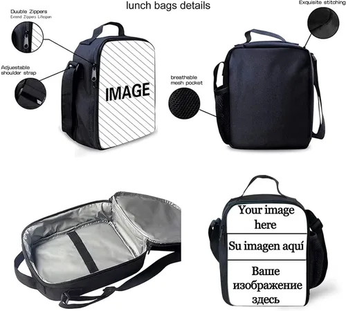 Miniatura 5 de ZFRXIGN Lonchera de lobo para niños y niños, bolsa de almuerzo aislada, bolsa térmica Bento, bolsa de almuerzo para niños y adultos, picnic