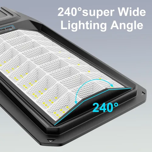 Miniatura 7 de loyoele Farola solar para exteriores, impermeable, del anochecer al amanecer, 9800 W, luces solares de estacionamiento comercial, gran luz
