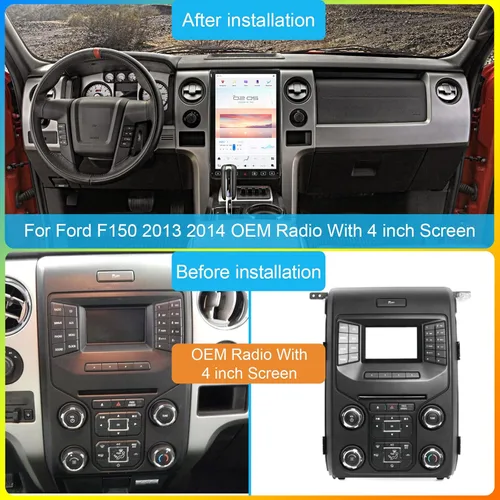Miniatura 2 de 14.4 pulgadas Qualcomm Android 11 Radio de coche para Ford F150 F-150 2013 2014 actualización estéreo Tesla estilo Dash IPS pantalla táctil Android