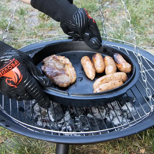 Miniatura 5 de Kit de accesorios de campamento para horno holandés 5 en 1, equipo de cocina con guantes resistentes al calor, pinzas de tijeras de 16 pulgadas