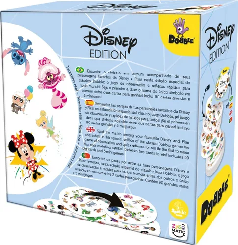 Miniatura 2 de Zygomatic Dobble Disney Edition Juego de cartas de acción para adultos y niños A partir de 6 años 2 a 8 jugadores 15 minutos por juego
