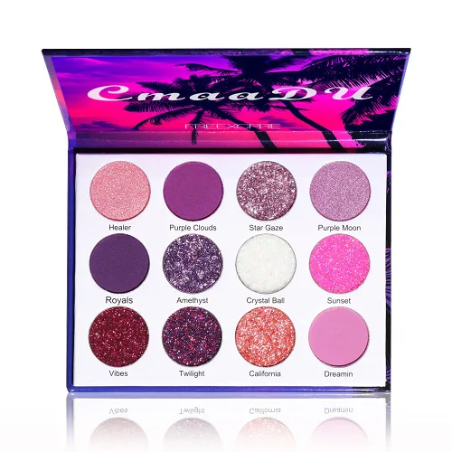 Miniatura 12 de 16 colores verde con brillo mate y sombra de ojos en polvo, maquillaje de disfraz de bruja Elphaba, sombra de ojos verde bosque amarillo colorida