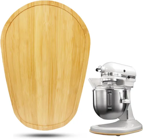 Mezclador deslizante de bambú compatible con ayuda de cocina Bowl Lift 5-8 Qt Stand Mixer - Mover de almacenamiento de cocina Organizador deslizante
