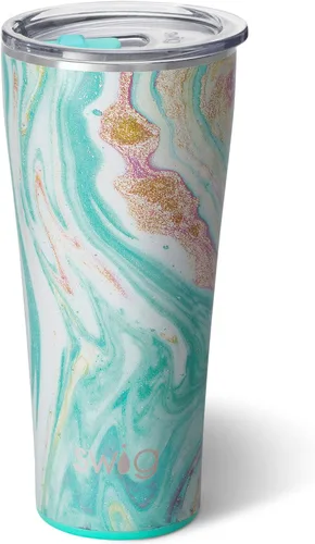 Miniatura 23 de Swig Life - Vaso de 22 oz con aislamiento térmico, vaso de café con tapa, apto para portavasos, apto para lavavajillas, acero inoxidable, taza