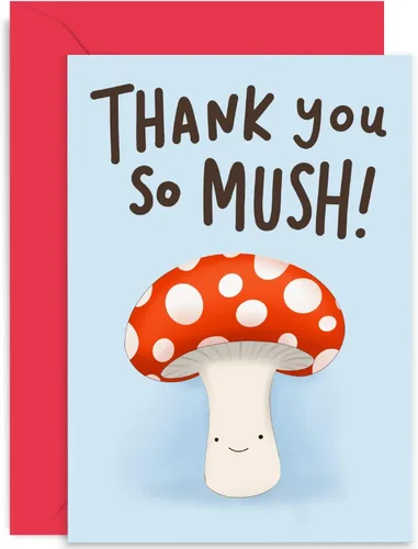 Old English Co. Bonita tarjeta de agradecimiento para mujeres y hombres – Tarjeta de felicitación de agradecimiento con la frase "Thank You So Mush"