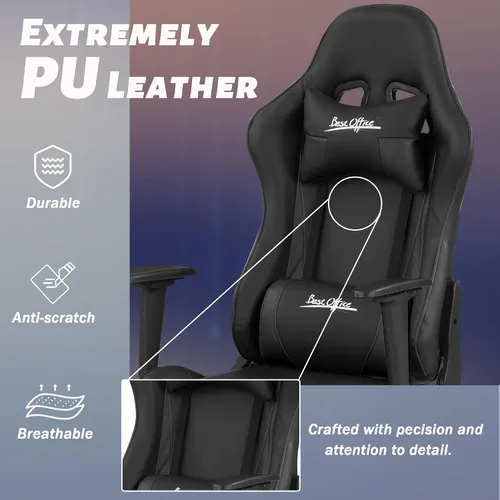 Miniatura 6 de Silla Gamer - Silla reclinable ergonómica de respaldo alto para juegos de PC con reposacabezas y soporte lumbar para adultos y niños de 8 a 12 años