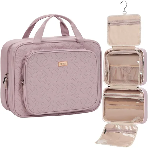 Miniatura 13 de NISHEL Neceser de viaje para mujer, organizador de artículos esenciales de maquillaje, estuche colgante para accesorios, cosméticos, Egeo-azul, M