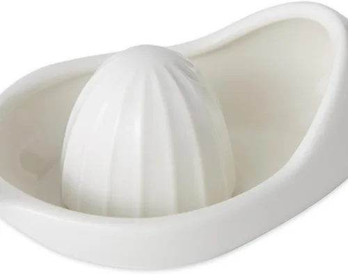 Miniatura 3 de RSVP Colección internacional de herramientas de cocina de porcelana, exprimidor/manchador de cítricos, color blanco