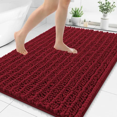 Miniatura 210 de Smiry Alfombras de Baño 24x16 pulgadas, Alfombras de Baño de Chenilla Extra Suaves y Absorbentes, Respaldo de Goma Antideslizante, Lavable a Máquina