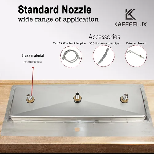 Miniatura 4 de Limpiador de vidrio de doble cabeza con grifo, lavavajillas de vidrio de acero inoxidable para fregadero de cocina, limpiador de vasos