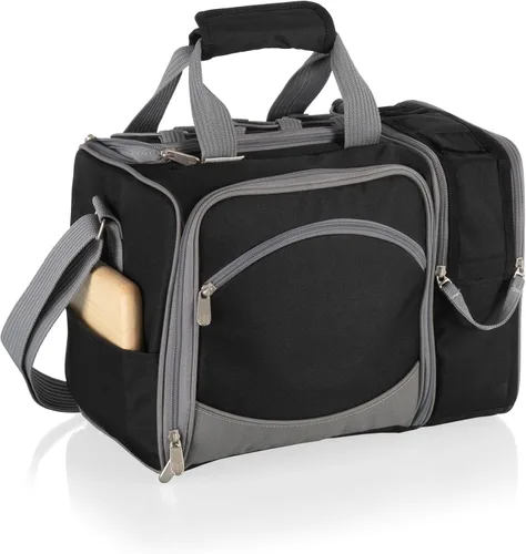Miniatura 5 de PICNIC TIME Malibu - Enfriador de cesta de picnic, bolsa de almuerzo de servicio completo para 2, bolsa nevera moderna y fácil de llevar, bolsa