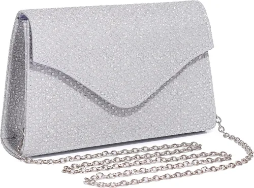 Miniatura 2 de Labair Bolso de noche para mujer, con purpurina brillante, bolso de mano para fiesta de boda, bolso cruzado de hombro