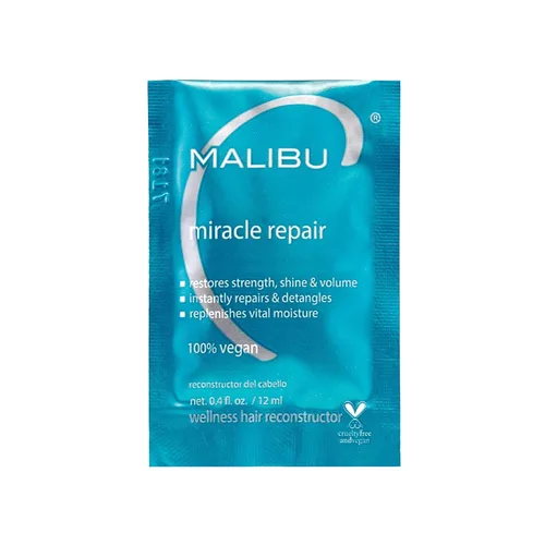 Malibu C Miracle Repair Treatment - Proteína nutritiva y vitamina B5 para hebras de cabello débiles y dañadas