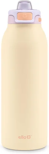 Miniatura 56 de Ello Pop & Fill Insulated Stainless Steel Water Bottle with Quick Fill Lid, Leakproof Locking, Sip or Chug Spout, BPA-Free, Double Wall Vacuum Negro