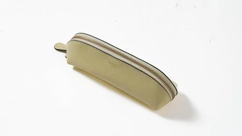 Cockatoo Estuche para lápices de piel auténtica, soporte para accesorios, bolsa de papelería, estuche con cremallera para el trabajo y la oficina