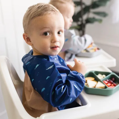 Miniatura 4 de Tiny Twinkle - Babero de manga larga para bebés y niños pequeños Babero impermeable tipo bata para comer Esenciales de alimentación lavables a