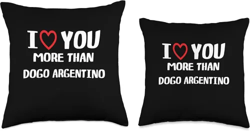 Miniatura 3 de I heart You More than Dogo Argentino Thanksgiving I Love You More Than Dogo Argentino Shirt Women Christmas Throw Pillow, 16x16, Multicolor