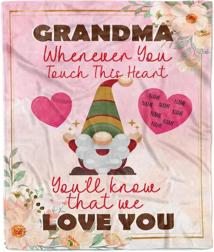 Miniatura 17 de Manta personalizada para la abuela a mi nieta, regalo para mamá y abuela, regalo de nietos, regalos para abuela, manta personalizada con foto