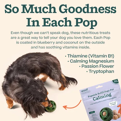 Miniatura 4 de WOOF Pupsicle - Paletas de repuesto para calmar – Recambios de larga duración para el juguete Pupsicle para promover la calma – Golosinas calmantes
