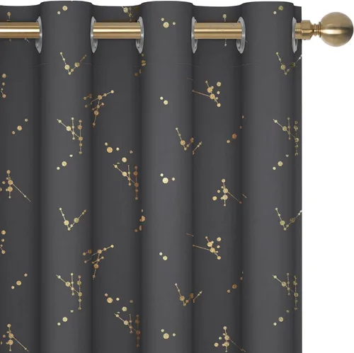 Miniatura 52 de Deconovo Cortinas opacas, 2 paneles, 52 x 72 pulgadas, cortinas con aislamiento térmico para oscurecer la habitación, con ojales para dormitorio