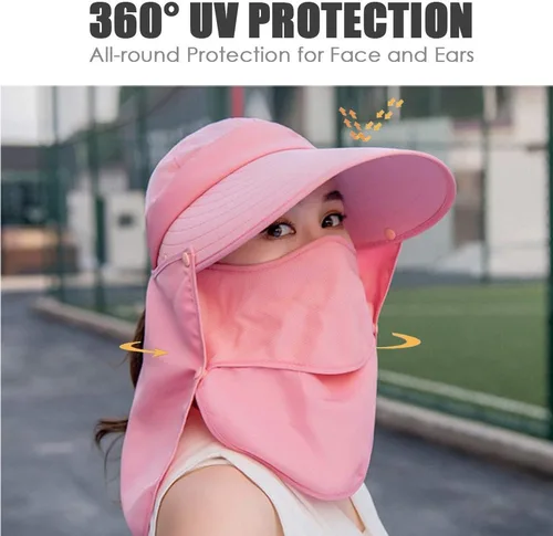 Miniatura 2 de Sombrero de ala ancha – Multifuncional UPF 50 protección cubo pesca sombrero sombrero gorra Rosa