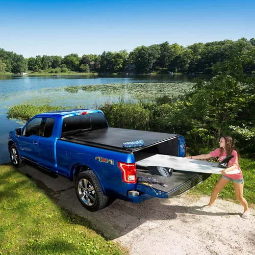 Miniatura 5 de RealTruck TruXedo Lo Pro - Cubierta tonneau suave enrollable para caja de camioneta 597301 Se adapta a Nissan Titan 2016 - 2024 con o sin