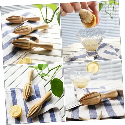 Miniatura 2 de Zerodeko Wooden Lemon Juicer Squeezer Manual Citrus Reamer Hand Press Fruit Extractor Ergonomic Design for Fresh Orange and Grapefruit Juice at Home