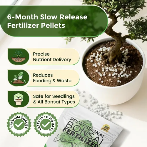 Miniatura 3 de Leaves and Soul - Pellets de fertilizante para bonsái Pellets de liberación lenta 18-6-8 para plantones, plantas maduras, todos los tipos