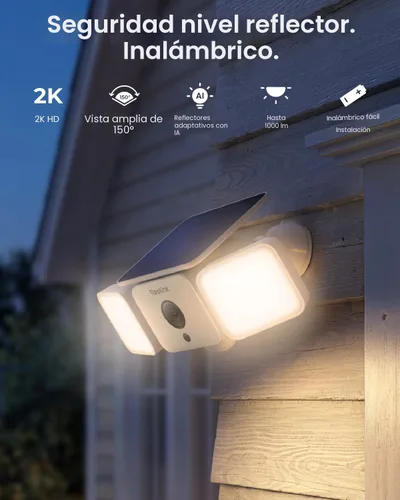Miniatura 2 de REOLINK Cámara solar con reflector, cámaras de seguridad 2K 150° inalámbricas para exteriores, hasta 1000lm de luz y alarma de sirena, reflector