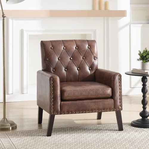 Miniatura 12 de Sillas decorativas modernas de mediados de siglo, silla de oficina de felpilla beige para recepción, silla de club tapizada para sala de estar