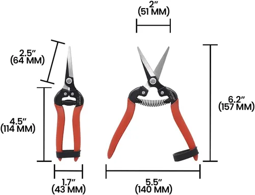 Miniatura 5 de Zenport H300 Cosecha Shear Long Straight Snip Hoja de acero al carbono Caja de 12