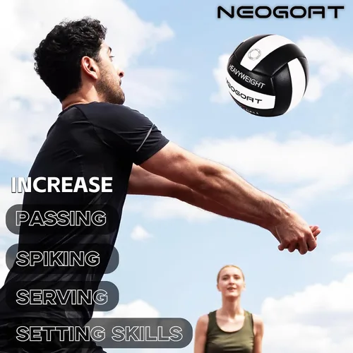 Miniatura 5 de Balón de voleibol pesado de 1.1 libras para colocadores, entrenador de saque, equipo de entrenamiento de voleibol pesado para colocadores, tamaño 5